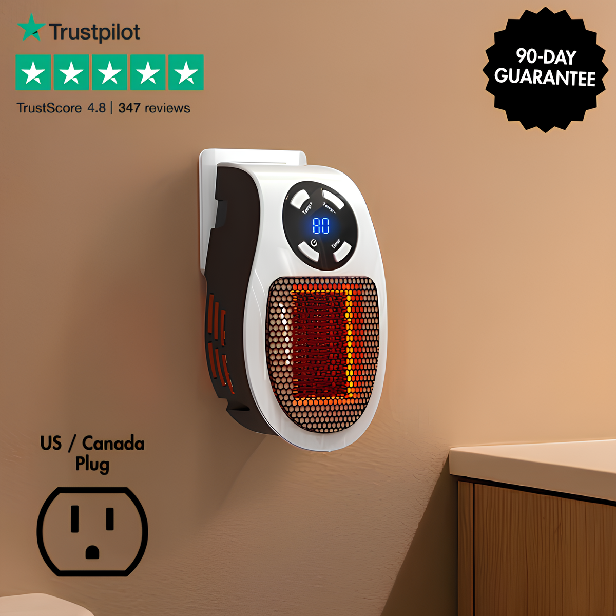 Lunoox™ Electric Plug-In Space Heater