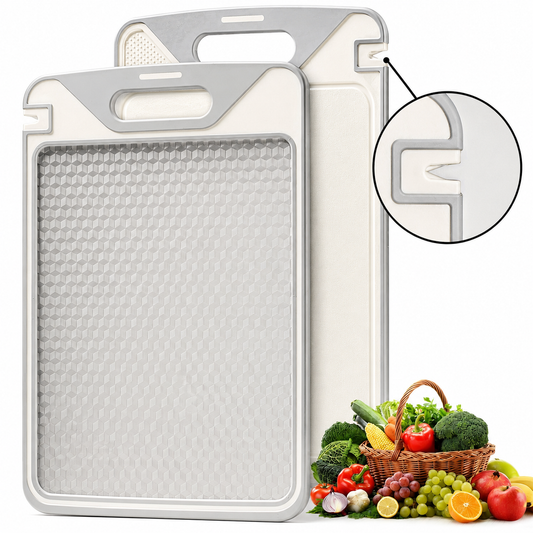 Lunoox™ Dual-Sided Titanium & Wheat Straw Cutting Board