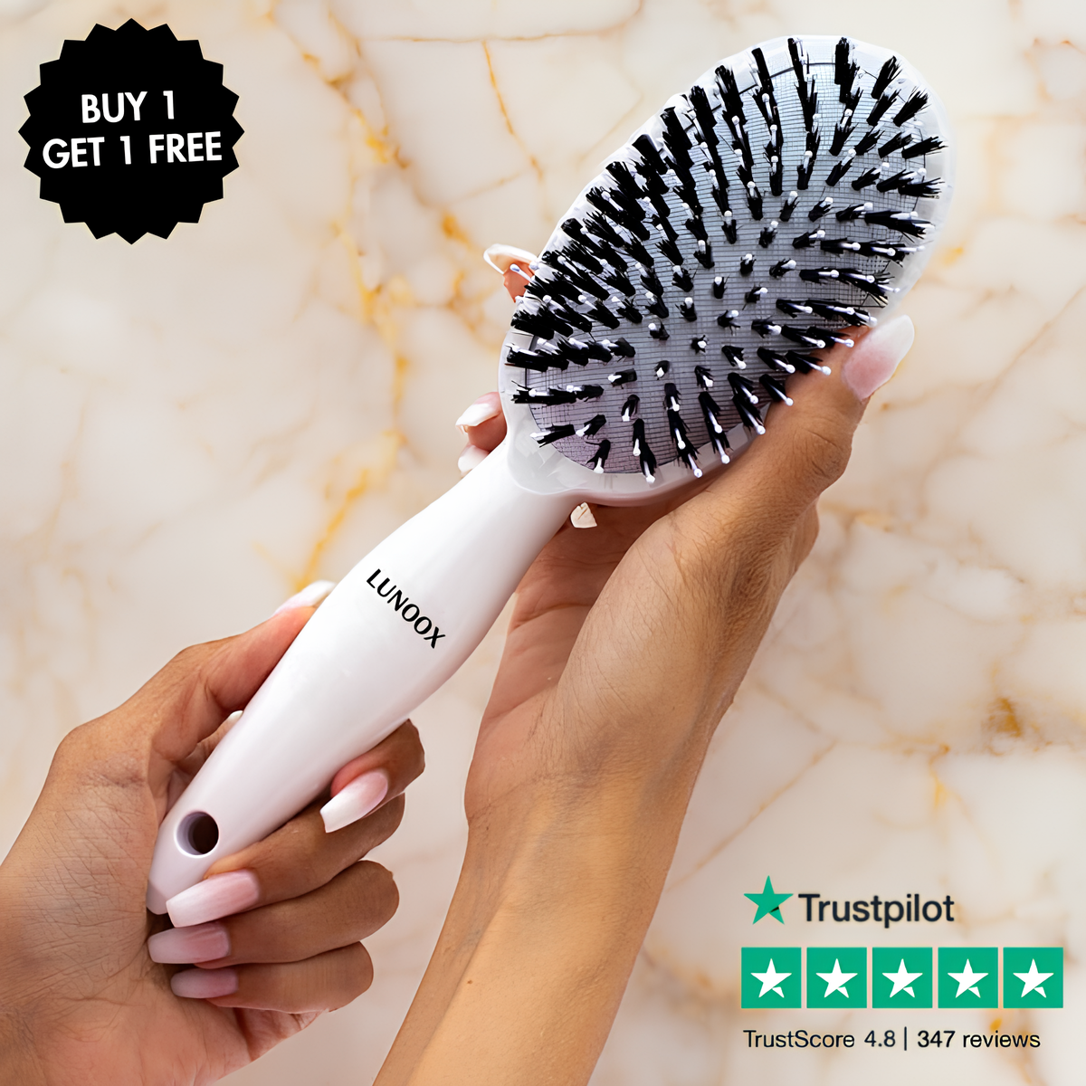 Lunoox™ Boar Bristle Hair Brush