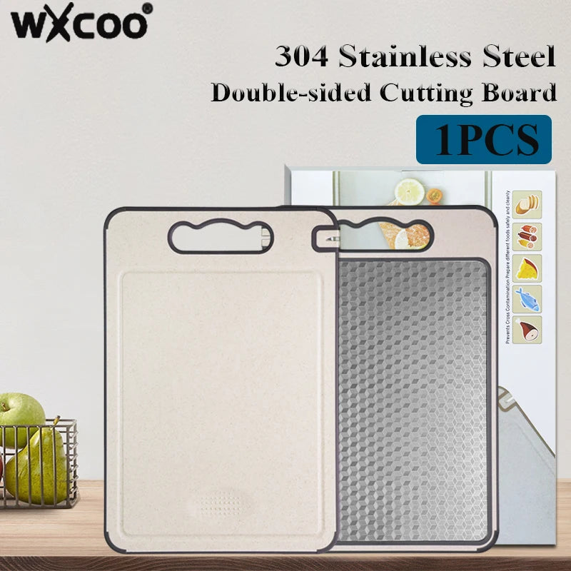 Lunoox™ Dual-Sided Titanium & Wheat Straw Cutting Board