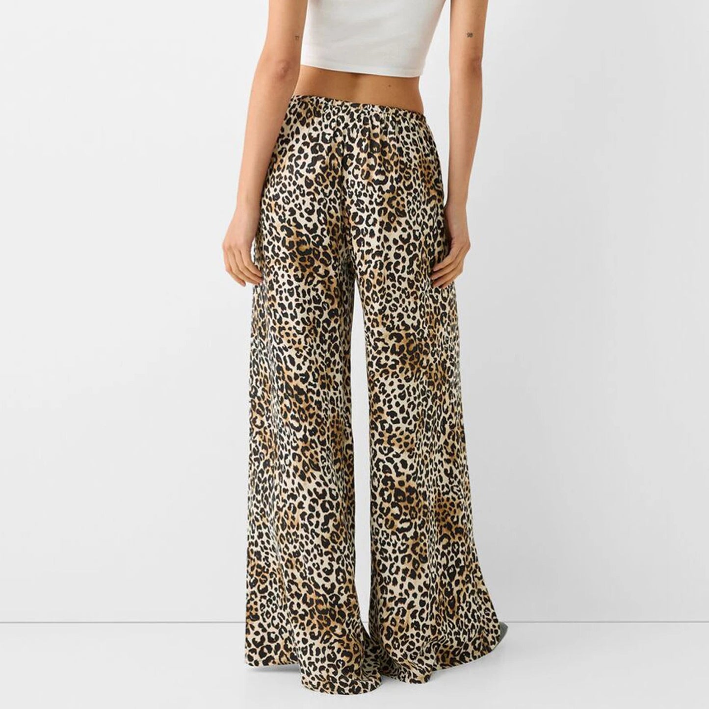 Lunoox™ Leopard Drawstring Wide Leg Pants