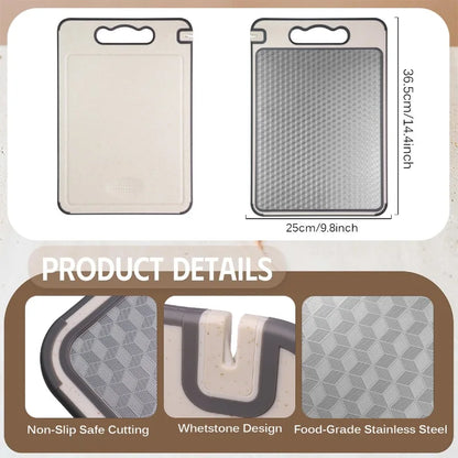 Lunoox™ Dual-Sided Titanium & Wheat Straw Cutting Board